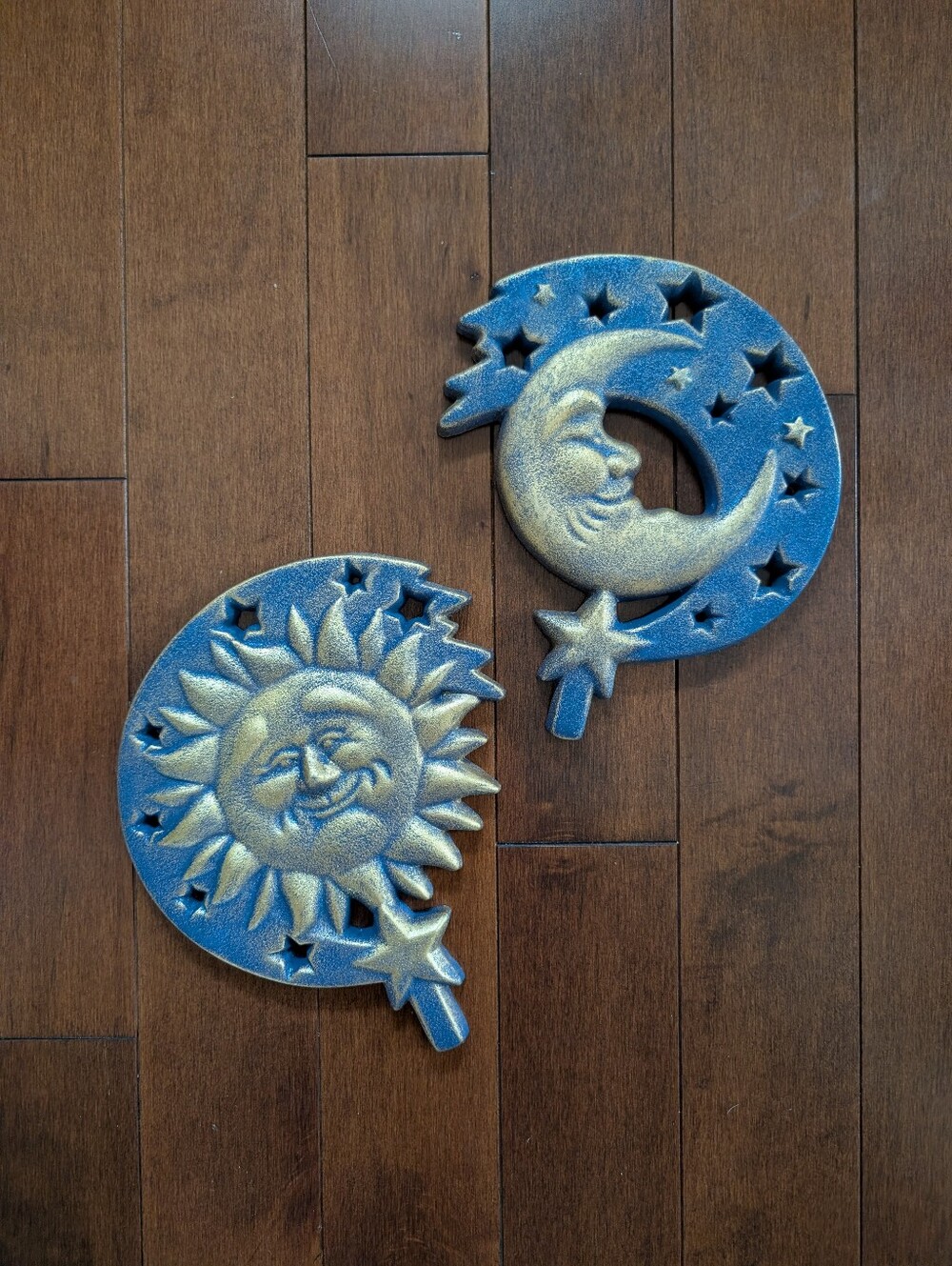 CELESTIAL MOON & SUN CERAMIC VINTAGE WALL HANGING DECOR